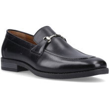 (, ) Hush Puppies Moses Leather Men's Black Loafers