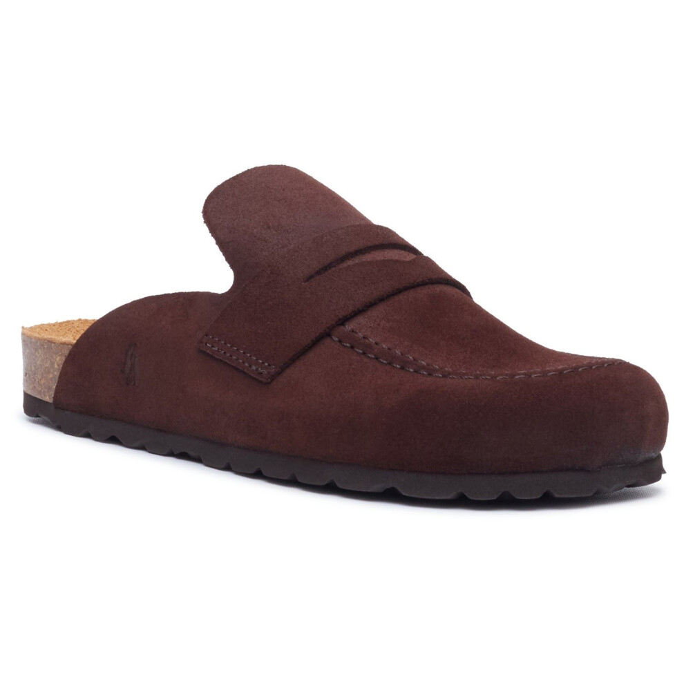 Hush Puppies (, ) Briar Closed Toe Suede Women's Chocolate Mules