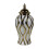 Ceramic ginger jar vase with lid white gold medium 2