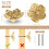 Brass Flower Drawer Knobs with Screws 4 pcs 6