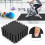 Black Foam Interlocking Floor Mats 11.8" x 11.8" 12 pcs 5