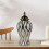 Ceramic ginger jar vase with lid white gold medium 8