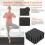 Black Foam Interlocking Floor Mats 11.8" x 11.8" 12 pcs 7