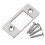 Deadbolt Strike Plate Large Hole Narrow Edge 1 Piece Silver 4