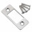 Deadbolt Strike Plate Large Hole Narrow Edge 1 Piece Silver 5