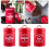 Metal Coffee and Tea Storage Tin 1200ml 3 Pack Red 3