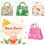 Easter candy bag clear print carrot rabbit pattern 1 set 3