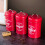 Metal Coffee and Tea Storage Tin 1200ml 3 Pack Red 5
