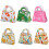 Easter candy bag clear print carrot rabbit pattern 1 set 4