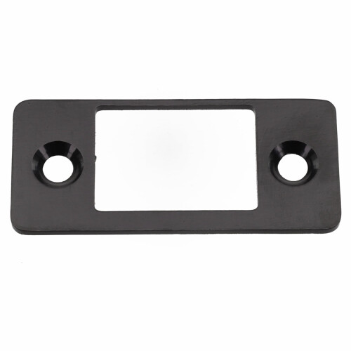 Deadbolt Strike Plate Black Large Hole Narrow Edge 1 Piece 2