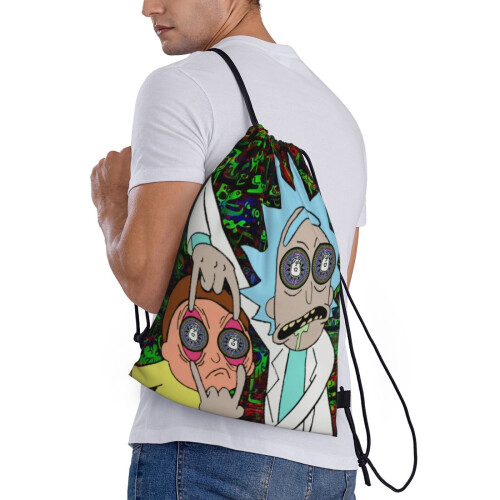 Rick and Morty Drawstring Bag Unisex Medium 2