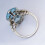 Blue Oval Finger Rings Lightweight Smooth Transparent 4