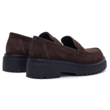 (, ) Hush Puppies Odessa Leather Women's Chocolate Loafers