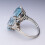 Blue Oval Finger Rings Lightweight Smooth Transparent 6