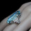 Blue Oval Finger Rings Smooth Lightweight Durable 7