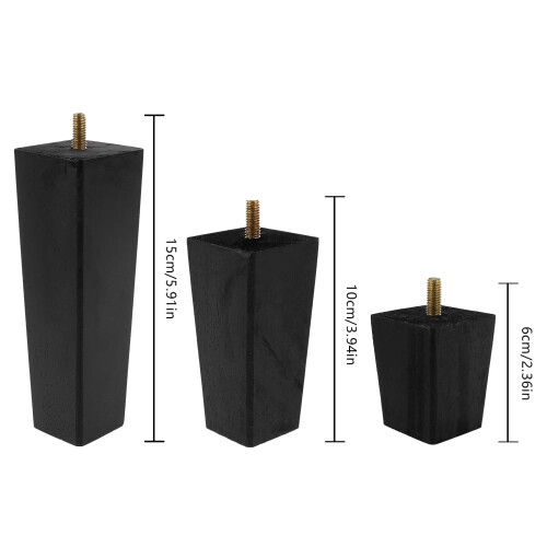 Wooden Sofa Legs Set of 4 Solid Height Replacement Legs 1