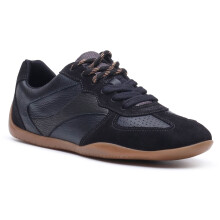 (, ) Hush Puppies Jovie Leather Women's BLACK Trainers