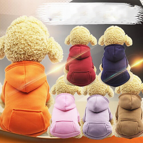 Jacenvly polyester hooded dog sweatshirt with pocket