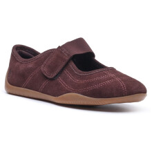 (, ) Hush Puppies Juno Sneakerina Leather Women's CHOCOLATE Flats