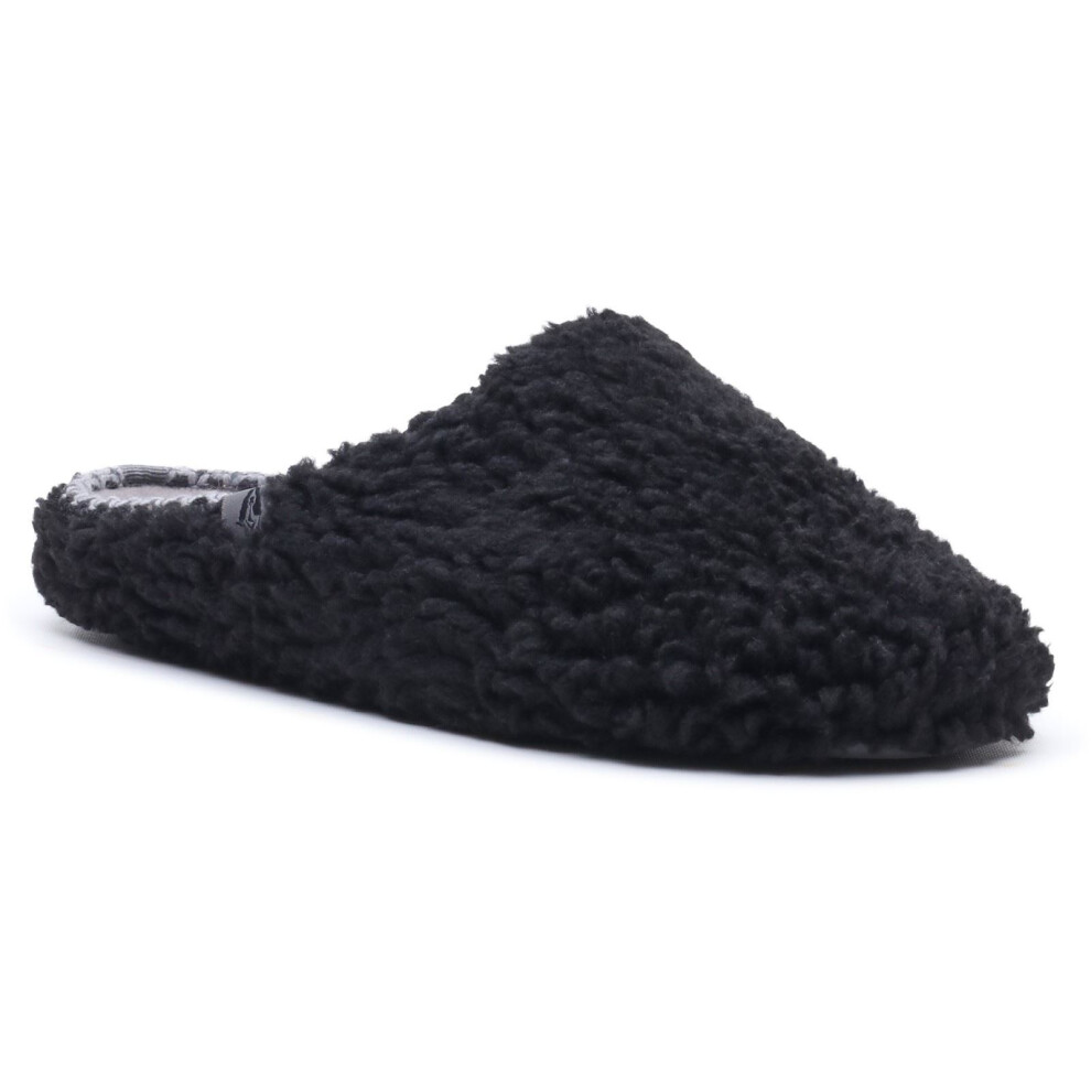 Hush Puppies (, ) Good Teddy Polyester Men's Black Slippers