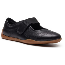 (, ) Hush Puppies Juno Sneakerina Leather Women's BLACK Flats