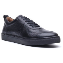 (, ) Hush Puppies Ciro Leather Men's BLACK Trainers