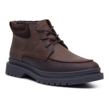 (, ) Hush Puppies Jerome Chukka Leather Men's BROWN Ankle Boots