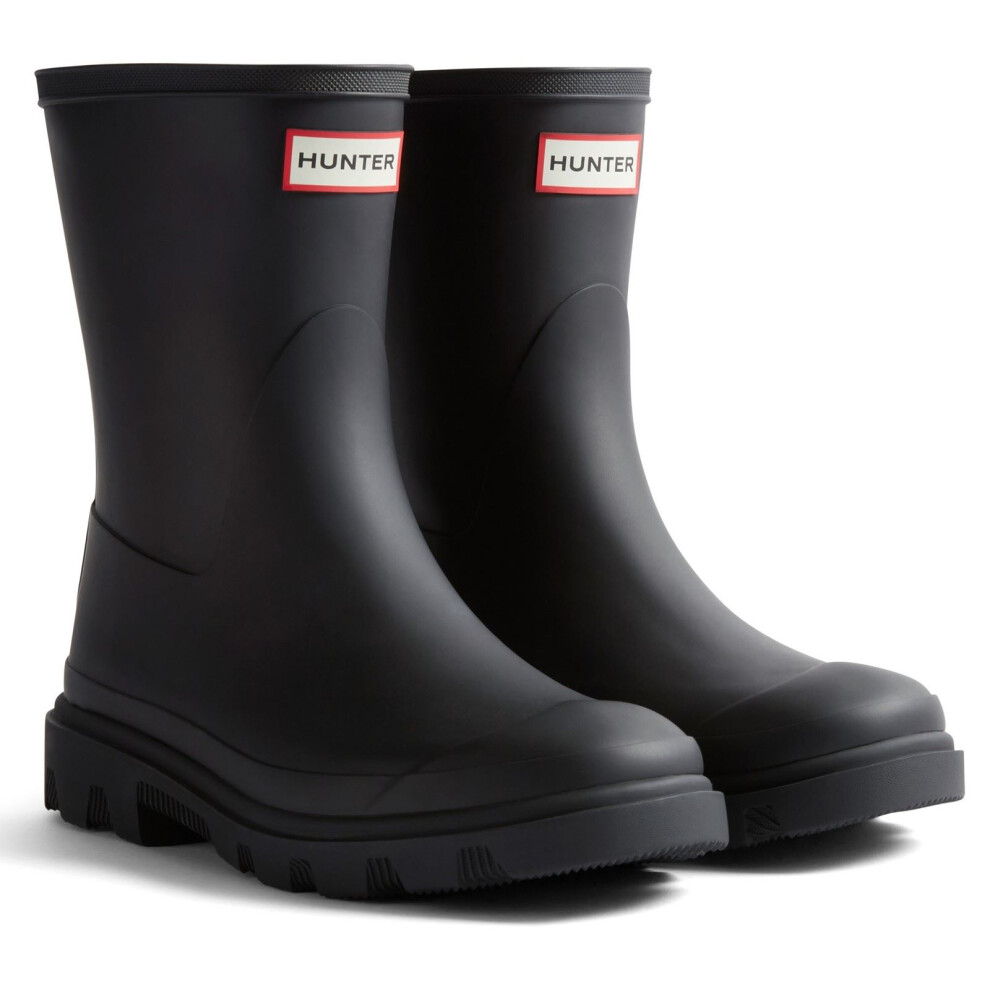 Hunter (, ) Unisex Downpour Short Rubber Men's Black Wellington Boots