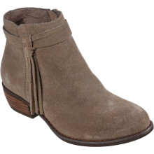 (, ) Skechers Texas Modern Western Leather Women's Dark Taupe Suede Boots