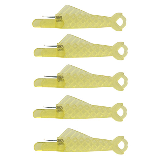 Fish Shape Plastic Needle Threaders 5PCS