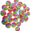 Wooden Buttons 15mm Rainbow Pattern 100pcs 1