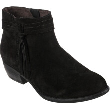 (, ) Skechers Texas Modern Western Leather Women's Black Suede Boots