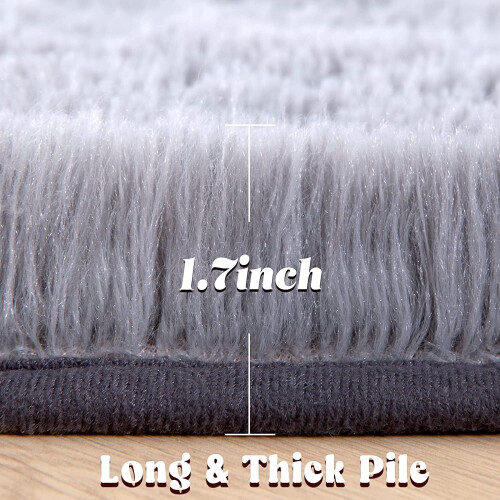 POWKOL round fluffy area rug 4x4 feet 2
