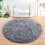 POWKOL round fluffy area rug 4x4 feet 6
