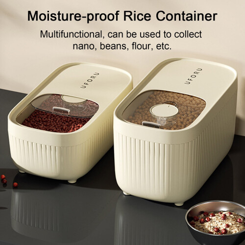 Rice Container Clear Dustproof Airtight Large Capacity 1