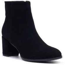 (, ) Hush Puppies Claridy Suede Leather Women's Black Heeled Ankle Boots