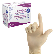 Gants Chirurgicaux Stériles Jetables en Latex Dynarex, Sans Poudre, Packagés par Paires, Usage Médical Professionnel