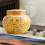 Ceramic ginger jar vase with lid 800ml yellow 6