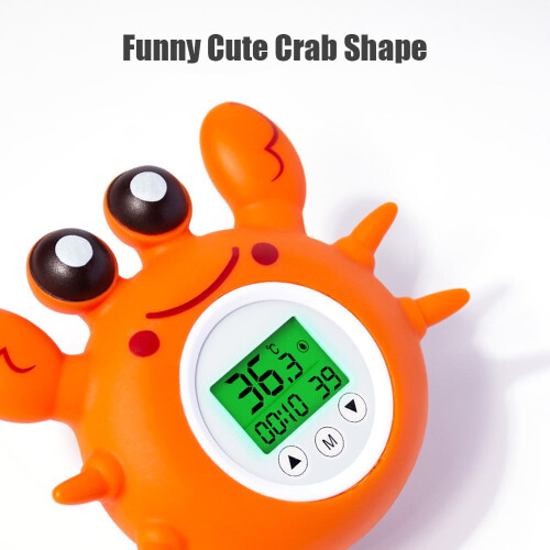 Gecheer bath thermometer crab shape with room temp display 2