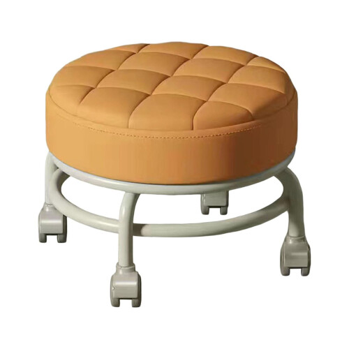 Rotating Roller Stool Orange Heavy Duty 360 Swivel 1