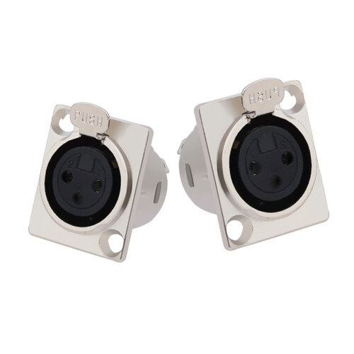 XLR socket male female panel mount 3-pin 1
