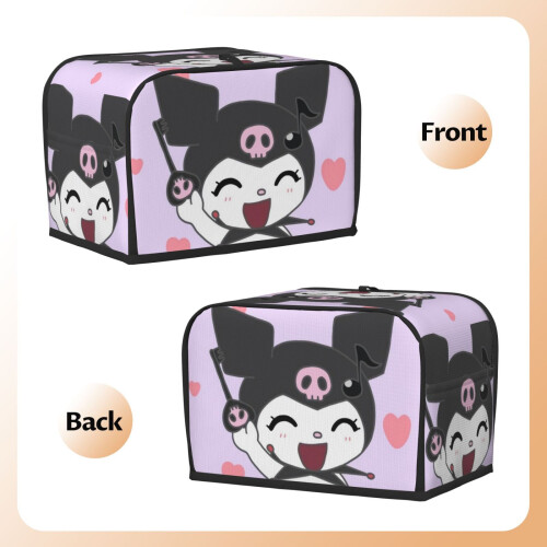 Kuromi toaster cover 2-slice polyester dust and fingerprint 1