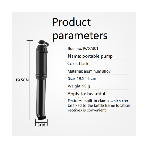 Bicycle Pump High-Pressure Mini Hand Tire Inflator 1