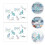 Cat-shaped rainbow prism glass stickers 2 pcs 6