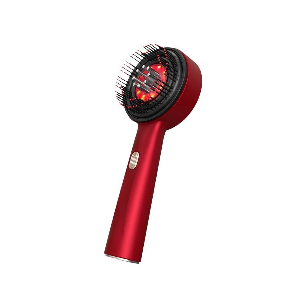 Natural Stone Scalp Massage Comb Ergonomic Red Light