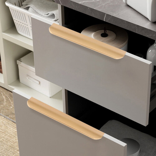 Kitchen Cabinet Handles Aluminum Concealed Finger Pull 1