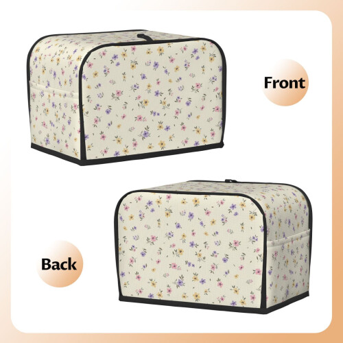 Floral Toaster Cover 2-Slice Polyester Dust and Fingerprint 1