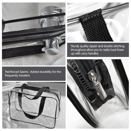 Clear PVC toiletry bag kit waterproof 3 pcs 2