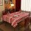 Christmas plastic tablecloth red with white snowflakes 1