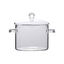 Borosilicate Glass Simmer Pot with Lid 1 Piece